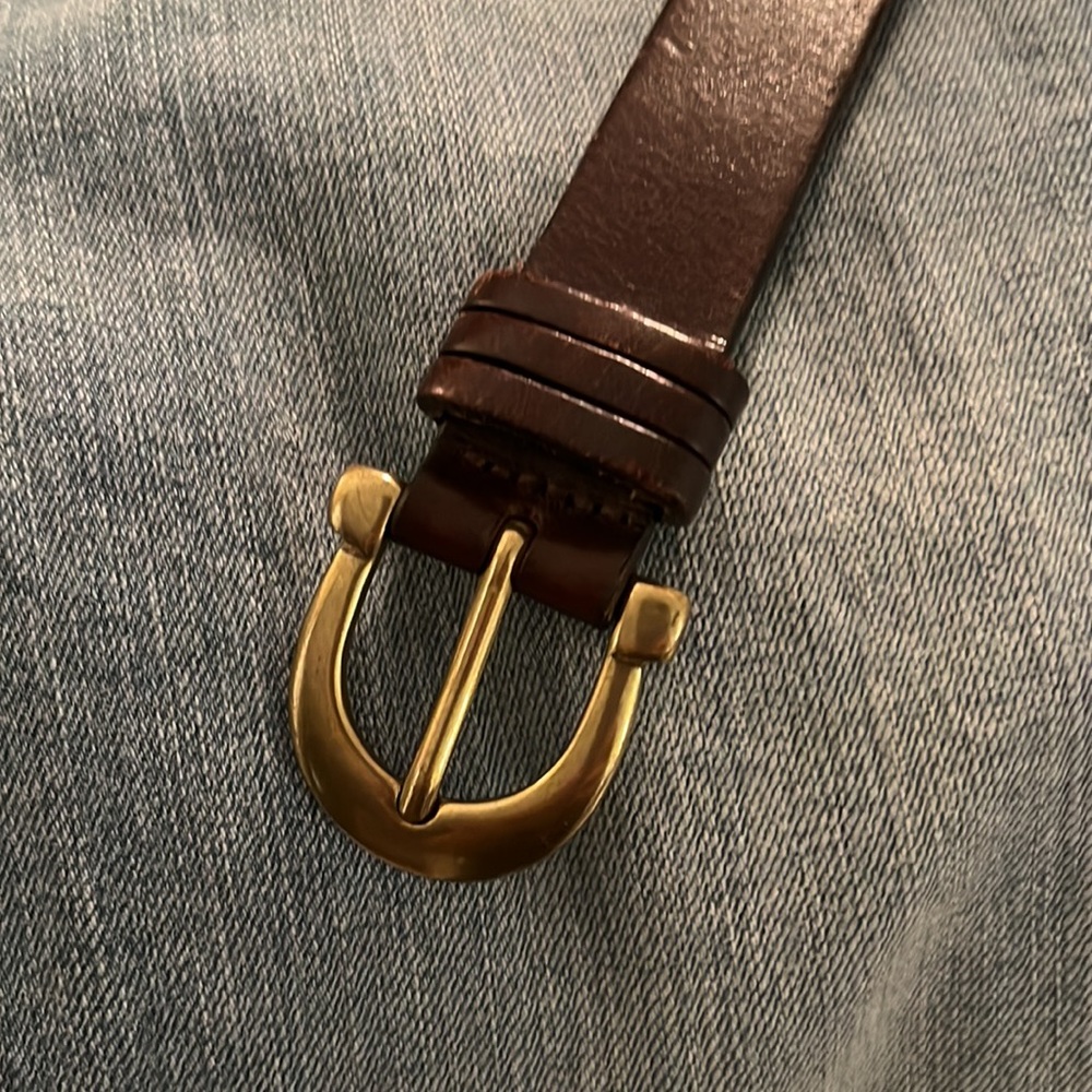 Charter Club Brown genuine leather belt